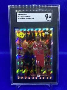 1996-97 Topps Basketball Draft Picks Redemption #DP1 Allen Iverson SGC 9 Ai Rc - Picture 1 of 10