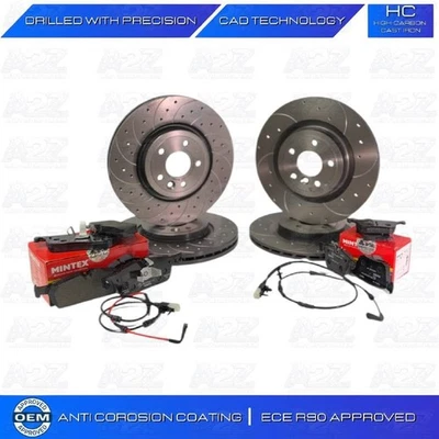 PARA JAGUAR XE 3.0 S X760 DISCOS RANURADOS PERFORADOS BREMBO DELANTEROS TRASEROS Y PASTILLAS MINTEX Foto 1 de 4