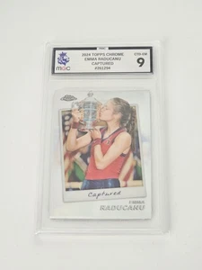 EMMA RADUCANU 2024 TOPPS CHROME TENNIS - Inserto catturato MGC 9 schede classificate - Foto 1 di 5