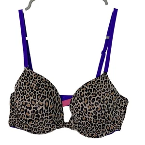 Victoria’s Secret PINK Wear Everywhere Demi Bra 34B Cheetah Print - Picture 1 of 8