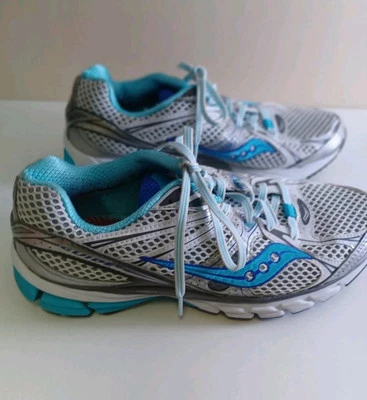 Zapatos para correr Saucony Pro-Grid Guide 6 para mujer gris plateado azul talla 9 sin plantillas Foto 1 de 4