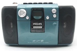 PHILIPS AZ1104 AM/FM Stereo Radio Lettore CD Lettore Cassette/Registratore Boombox - Foto 1 di 15