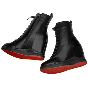 Winter Pumps Womens Leather Wedges High Heels Snow Boots Size 45 Chunky Sneakers - Picture 1 of 22