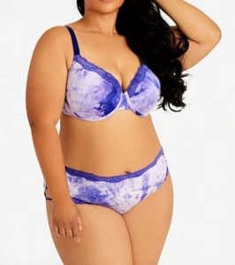 Sujetador Camiseta Ashley Stewart Tie Dye & Lace Talla Grande 40DD - Imagen 1 de 3