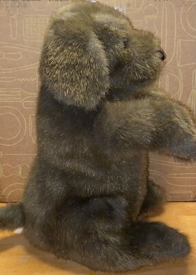 Folkmanis Perro Realista Sentado Marrón Cachorro Marioneta de Mano Peluche Grande 15” 🐾 Foto 1 de 4