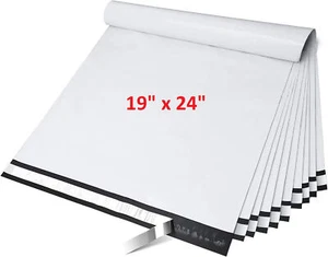200 Pack White 19x24" Large POLY Mailer Self Seal Strong BAGS ENVELOPES SHIPPING - Picture 1 of 8