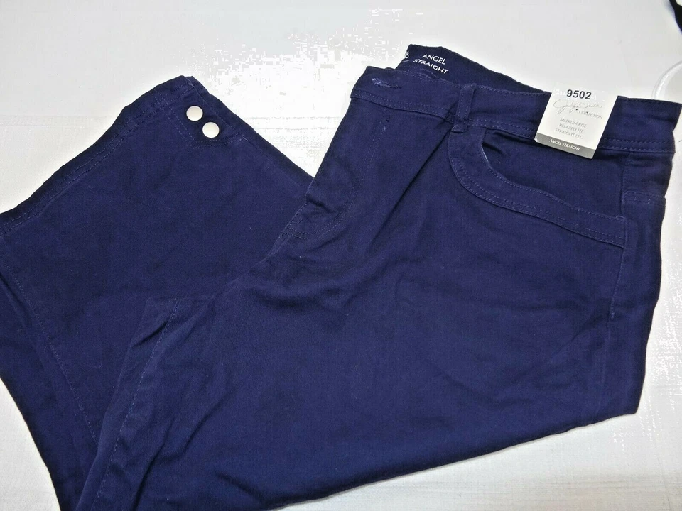 全新带标签 Jaclyn Smith 系列 Capri Pant EVENING 蓝色 尺寸:18 — 第 1/3 张图片