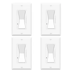 White Dimmer Light Switch 120VAC for 150W LED/CFL 600W Incandescent/Halogen Bulb - Picture 1 of 12