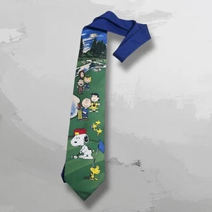 Peanuts "Birdie on the Green" VINTAGE Golf Krawatte - Snoopy & Woodstock - Bild 1 von 3