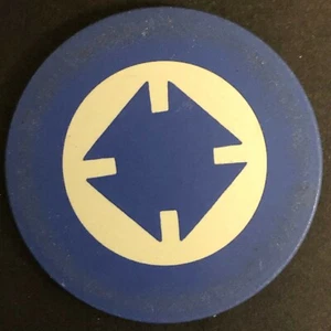 Vintage Intarsien Ton Blau Maltisse Kreuz Design Poker Chip - Seymour MCR - Bild 1 von 3