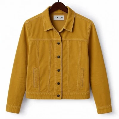 Vtg AMI Women's Corduroy Jacket Tan Sz L Button-Up Trucker Western Retro Cowgirl - Image 1 of 4