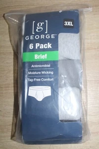 Herren 6er Pack Slips Gr. 3XL Unterwäsche antimikrobiell ohne Etikett Komfort grau/schwarz - Bild 1 von 6