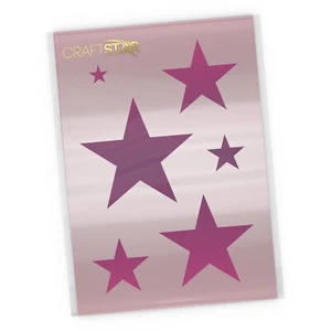 Stars Stencil - A4 Sized Mylar Star Templates (6 Star Sizes from 2 to 12 cm) - Picture 1 of 4