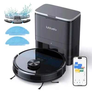 Robot Vacuum and Mop with Auto- Empty Station 2.5L, Lubluelu SL60 Plus Robotic - Picture 1 of 10