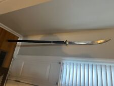 Carbon steel war dragon Japanese Naginata, black, rarely used, sharp and ready.