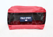 Nouveau sac de toilette de voyage homme Polo Sport Nylon & Maille rouge noir