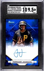 Bowman Sterling Termarr Johnson 2023 refractor azul automático automático #/25 SGC 9,5 como nuevo - Imagen 1 de 2