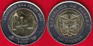 Panama 1 balboa 2019 "San Felipe Neri Oratory" BiMetallic UNC - Picture 1 of 1