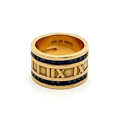 Tiffany & Co. 1.75 Carat Princess Cut Sapphire 18k Yellow Gold Band Ring — 第 1/4 张图片