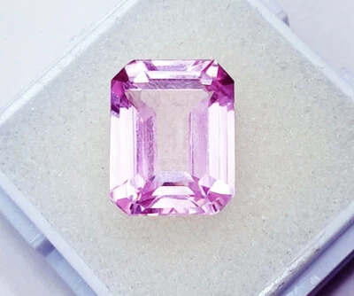 Smaragd Schliff Pink Kunzit 8 Zu 10 Karat Zertifiziert Lose Edelstein ~ Free - Bild 1 von 4