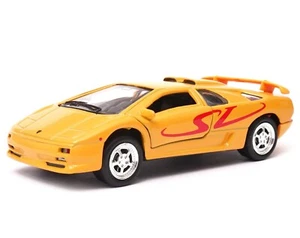 Lamborghini Diablo SV (black) Car Model Yellow Diecast 1:34-1:39 Scale Welly - Picture 1 of 5