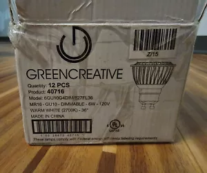 Green Creative (40716) 6GU10G4DIM/827FL36 MR16 LED Bulb (12 count) - Picture 1 of 7