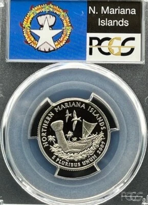 2009-S Northern Mariana Islands 25C PCGS PR 70 Deep Cameo - Image 1 of 4