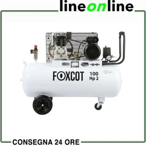 Compressore aria 100 litri Foxcot FL100 10 bar bicilindrico - Foto 1 di 10