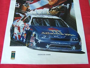 1996 Dale Earnhardt "AMERICAN STARS" #3 Race Car-Poster-ART-SIGNED-DAVID PEELER - Picture 1 of 1
