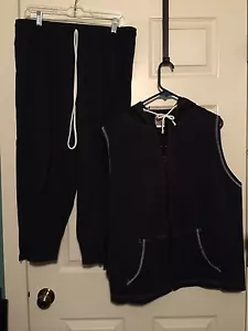 Chaleco con capucha para mujer Tigertail chaqueta y pantalones recortados nuevo sin etiquetas - Imagen 1 de 5