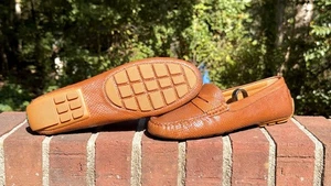 Lauren Ralph Lauren / Mocasín Camila Para Mujer Talla 10B / Polo Tostado Brillante Serpiente - Imagen 1 de 11