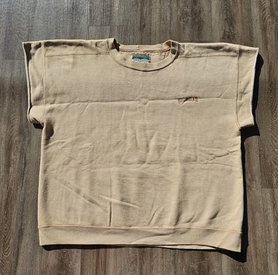 Vtg Levi Strauss & Co Sz XL Sleeveless Sweatshirt Tan - Image 1 of 4