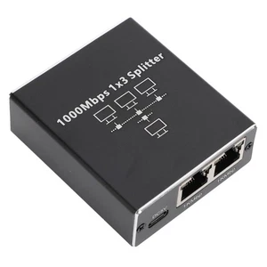 Ethernet Splitter 1 To 3 1000Mbps LAN Splitter Network Switch Gigabit Intern NEW - Afbeelding 1 van 12