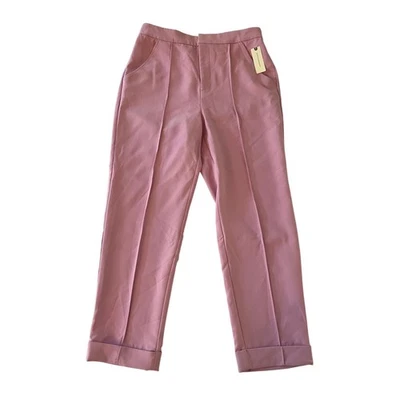 NWT Anthropologie Maeve Lilac Lavender Straight Leg Pleated Pants Women's 10  - Image 1 of 4