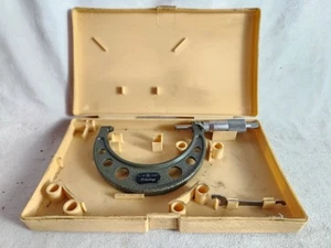 MITUTOYO 3-4" Outside Micrometer .0001" Resolution Carbide Lock And Ratchet - Picture 1 of 12
