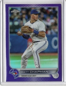 2022 Topps Chrome Baseball Purple Parallel Matt Chapman Toronto Blue Jays - Picture 1 of 2