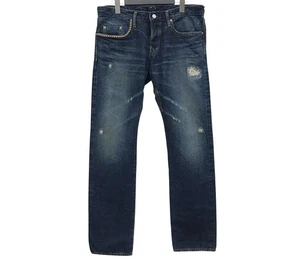 HYSTERIC GLAMOUR Vintage Clash Processed Studded Denim Jeans W32 Made in Japan - Picture 1 of 13
