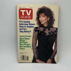 TV Guide March 14-20, 1987 Victoria Principal of Dallas - Picture 1 of 3