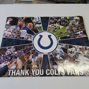Indianapolis Colts 2009 Poster Thank You Colts Fans Manning 24 X 18 - Picture 1 of 10