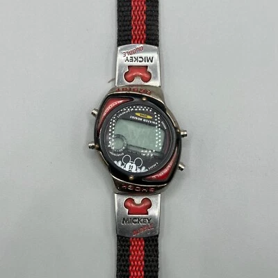 Цифровые часы Mickey Mouse Y2K нержавеющая сталь пузырьковая шоковая сигнализация - Изображение 1 из 4