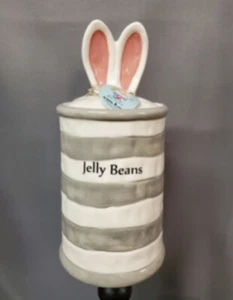 Blue Sky Clayworks NIBBLES "JELLY BEANS" BOTE DE PASCUA/TARRO DE CARAMELO cerámica nuevo con etiquetas - Imagen 1 de 2