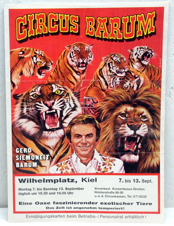 Werbe-Flyer Circus BARUM - Kiel Wilhelmsplatz - Bild 1 von 1