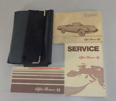Carpeta de a bordo + manual de instrucciones Alfa Romeo Spider Aerodynamica / labio de goma 3/1983 Foto 1 de 4