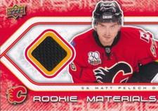 2009-10 Upper Deck ROOKIE MATERIALS #MP MATT PELECH - Calgary Flames