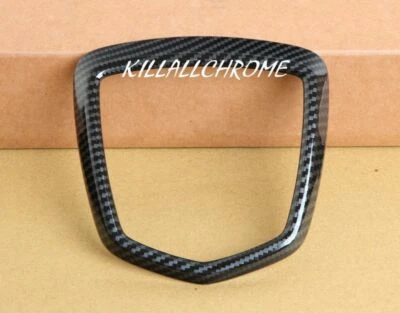KILLALLCHROME HQ FIAT ABARTH NEW CARBON LOOK REAR BADGE COVER FRAME 500 595 695 UK SELLER