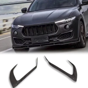 Carbon Fiber Front Bumper Vent Fins Splitter For Maserati Levante 2016-2019 E - Picture 1 of 7