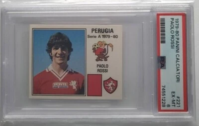 Panini Calciatori Paolo Rossi #221 1979-80 PSA 6 Foto 1 de 2