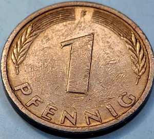 1977 F GERMAN 1 PFENNIG KM# 105 US SELLER COMBINED SHIPPING - Picture 1 of 2