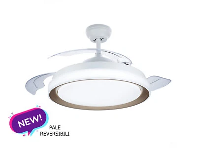 VENTILATORE DA SOFFITTO PALE A SCOMPARSA LUCE E TELECOMANDO PHILIPS ORO 2024 - Immagine 1 di 3