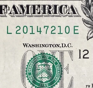 July 21, 2014 Birthday Note $1 One Dollar Bill Fancy Serial Number - Picture 1 of 5